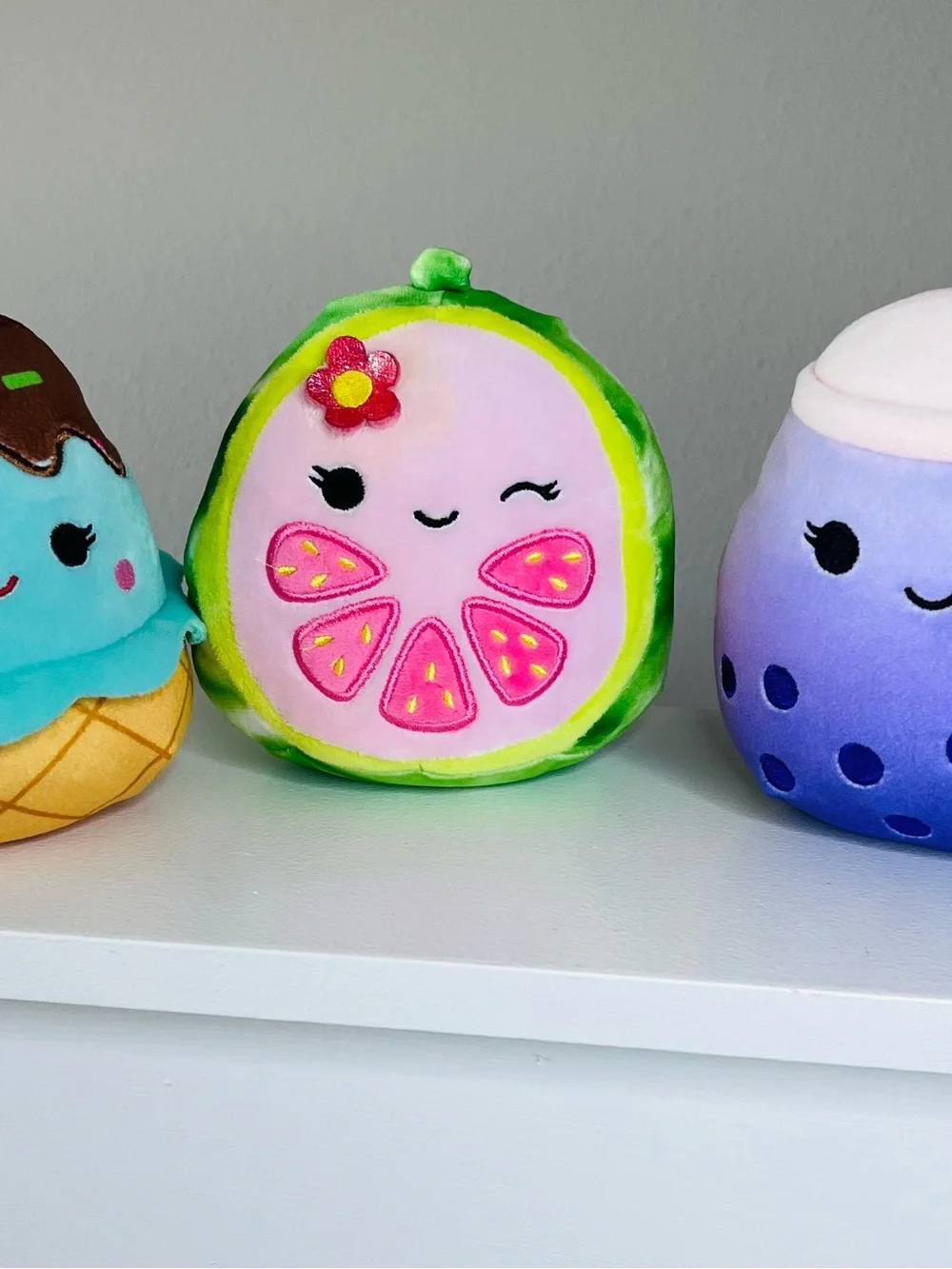 Squishmallows Pink & Green Citrus Plush Pillow